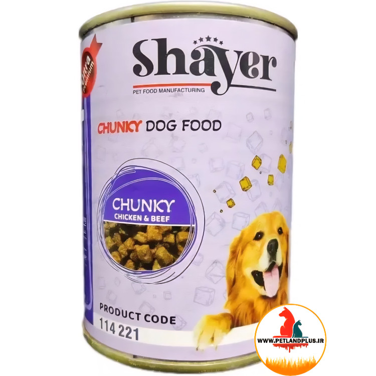 کنسرو سگ شایر پته مرغ و بیف 400 گرم